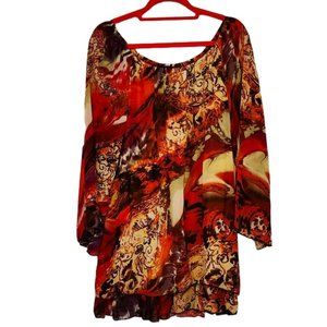 EUC Soft and Flowy Abstract Tunic by  LTX